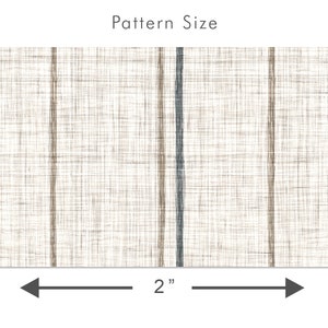 Linen striped farmhouse cottage fabric blend peel and stick dollhouse wallpaper pattern size graphic