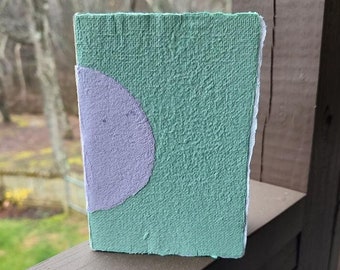 Journal handmade paper cover tea dyed pages notebook 28 pages junk journal