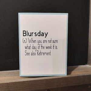 Happy Retirement card, Blursday, Funny Retirement, retire, congratulations