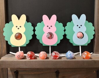 Lollipop holders | candy holder| Set of 5 bunnies