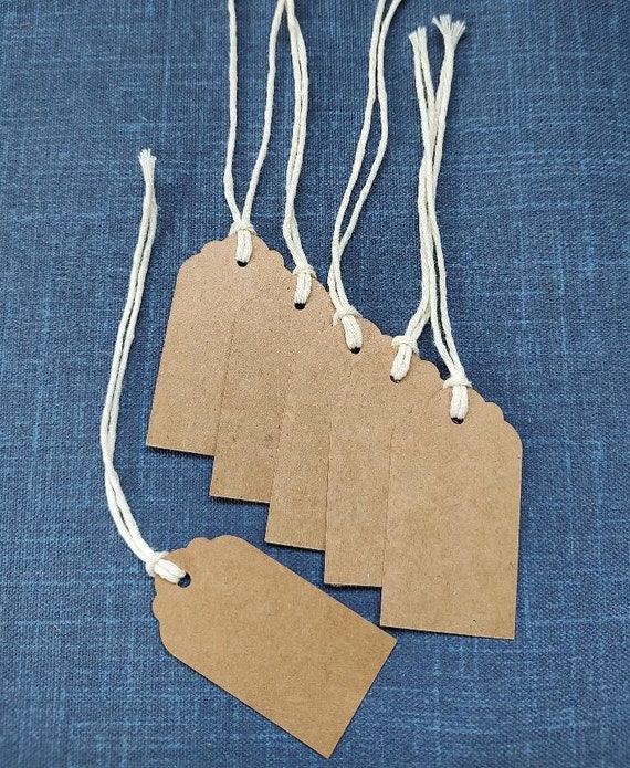 Size 1 X 2-1/8 100 BLANK KRAFT Hang Tags. Craft Tags ,gift Tags,vendor  Tags,price Tags,kraft Paper Tags,rustic Wedding Tags,string Tags 