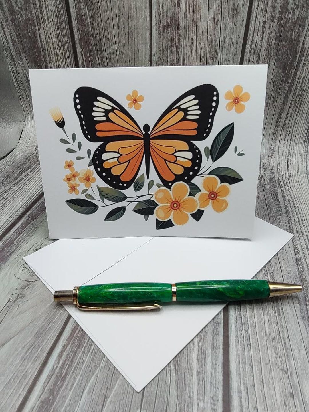 4 Butterfly Note Cards: Blank Inside, Monarch Butterflies, Gift Set - Etsy