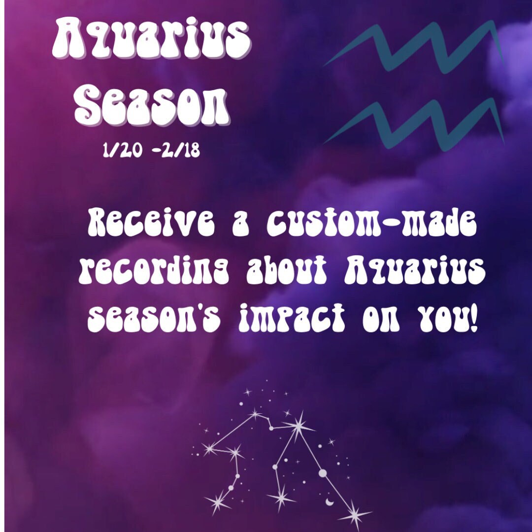 2024 Aquarius Season Personalized Reading Etsy