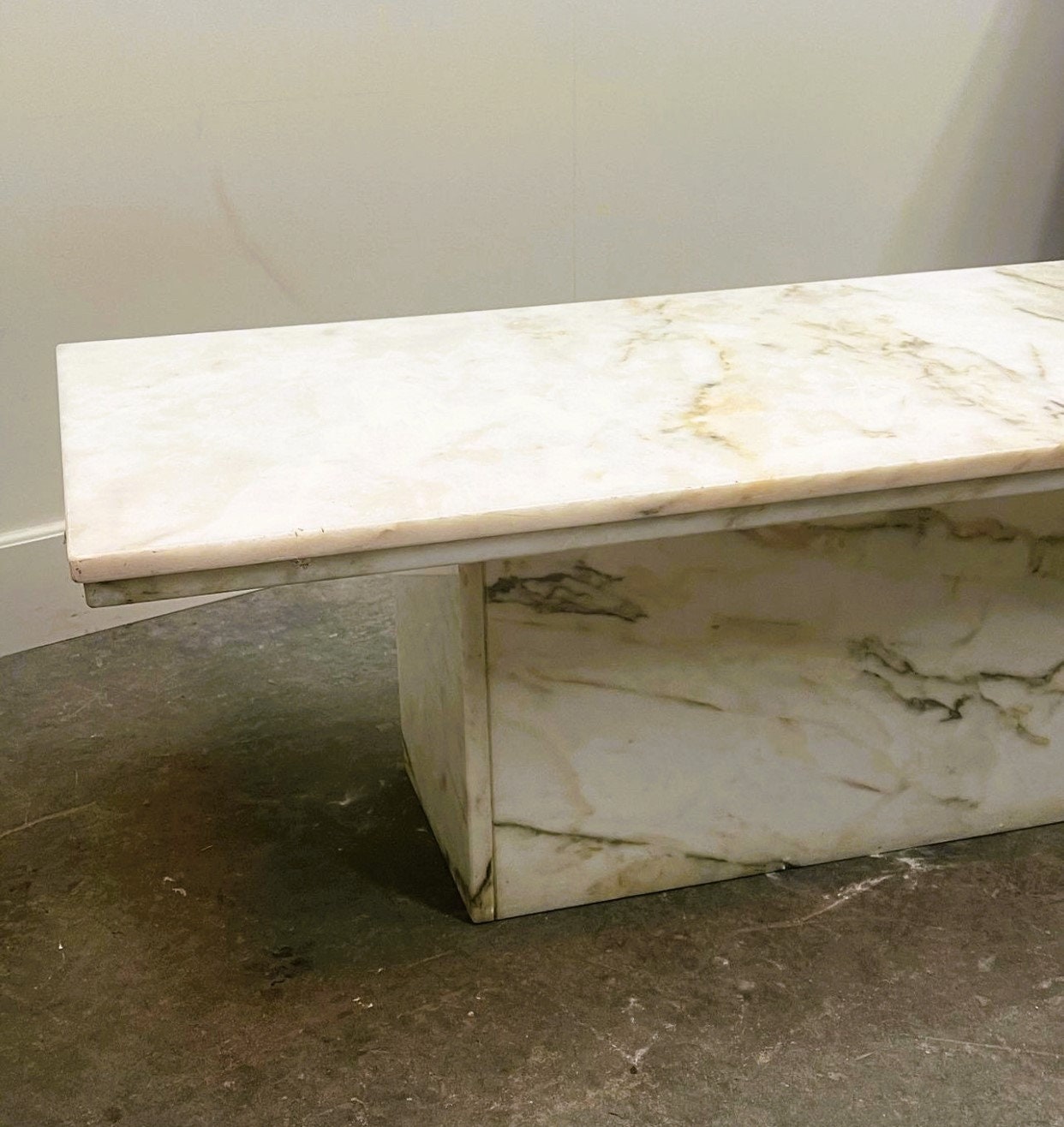 Vintage Italian Marble Table 1980s Etsy