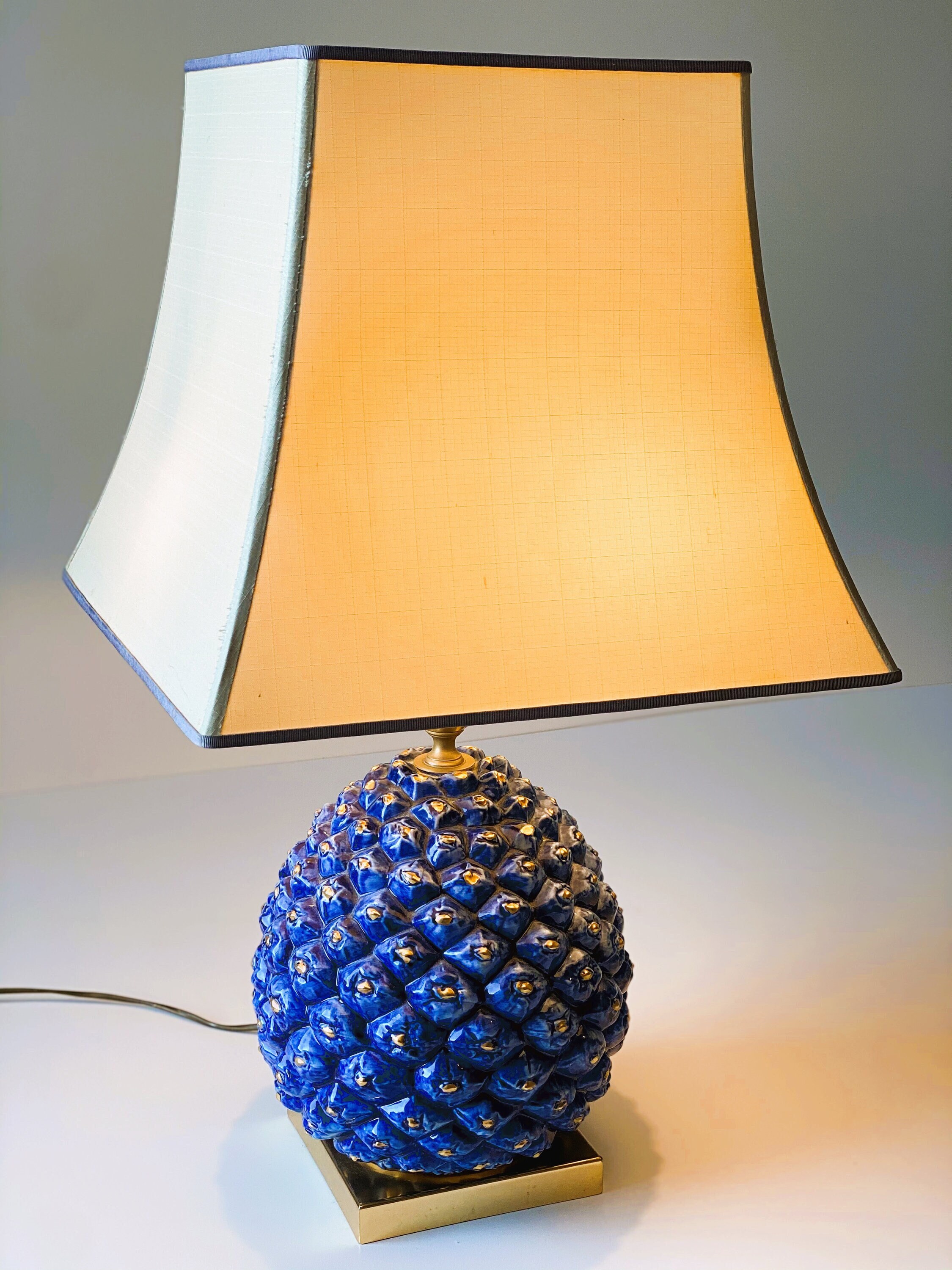 Blue Pineapple Lamp Etsy UK