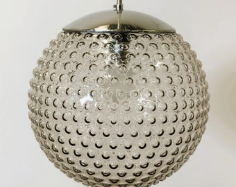 Rare Lampe à Suspension Space Age en Verre par Rolf Krüger pour Staff, Allemagne, 1970s