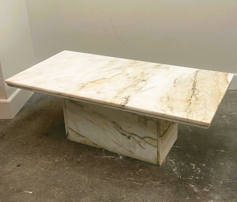 Vintage Italian Marble Table 1980s Etsy