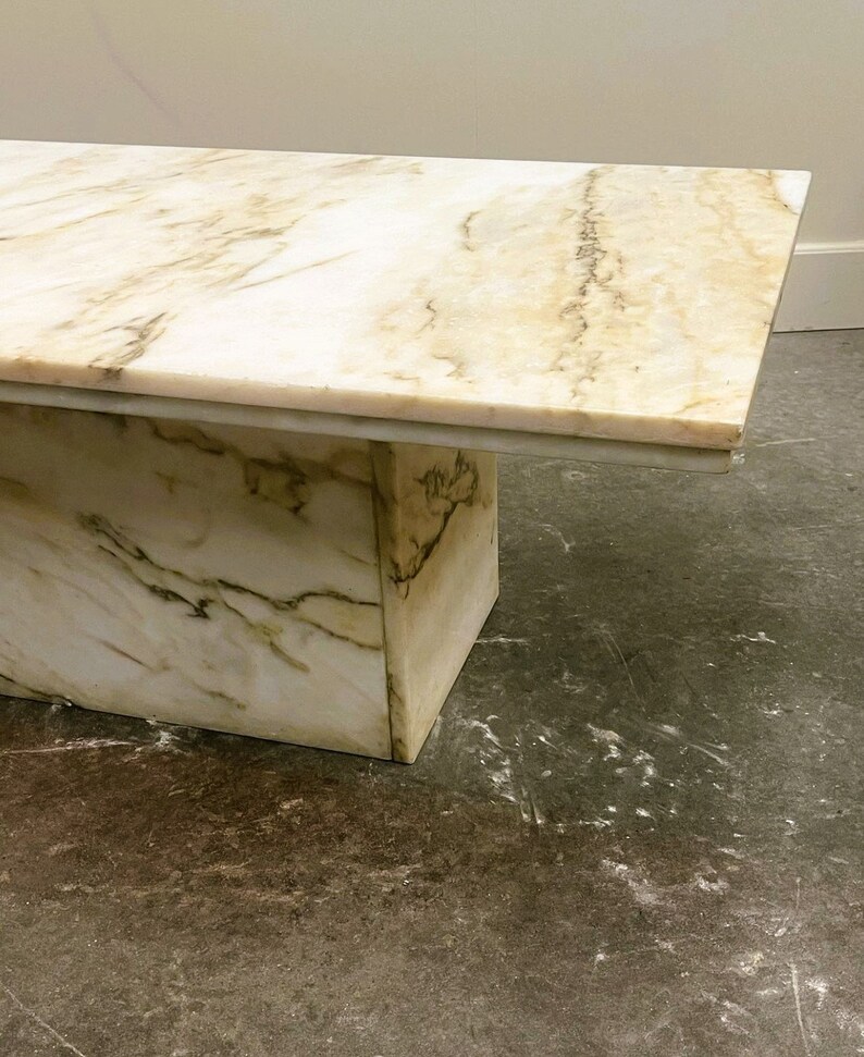 Vintage Italian Marble Table 1980s Etsy