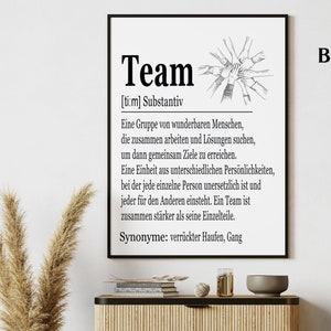 Team Gifts Employee Poster Personalized Din A3 + A4, Employee Gift, Colleagues, Picture, Boss, Boss, Christmas Gift