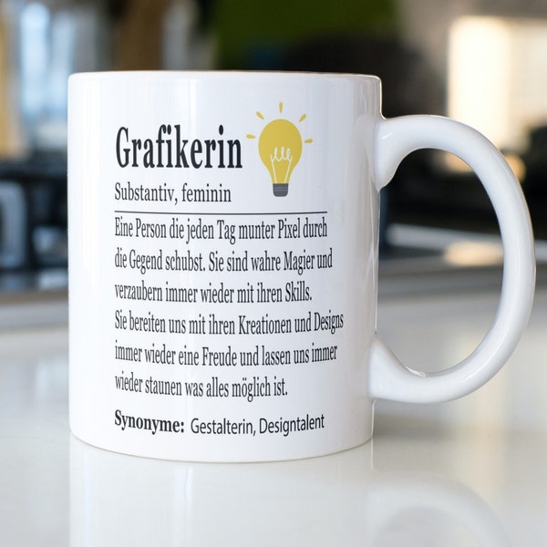 Grafikerin Geschenk Tasse, Grafikdesign, Grafiker Tasse, Geburtstag, Weihnachtsgeschenk, Ausbildung