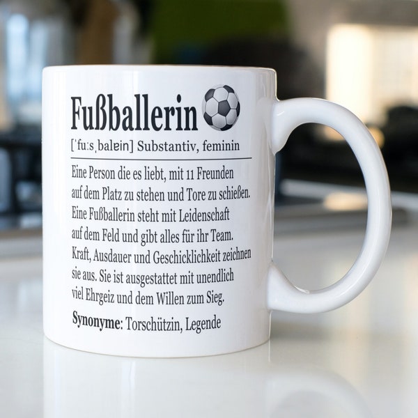 Fußballerin Geschenk Tasse, Fußballerin Geschenke personalisiert, Fussballspielerin, Soccer, Keeper, Torschützin, Fußballverein