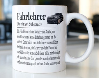 Funny driving instructor gift mug, definition, farewell gift driving instructor, thank you gift, thank you gift, driving school, birthday