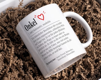 Onkel Geschenk Tasse + Flaschenpost, Definition Karte, Schwangerschaft verkünden, Geburtstag bestr Onkel, Dankesgeschenk