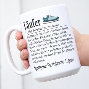 Runner gift jumbo cup, personalized, running gift, jogger coffee cup, running, athletics, jogging