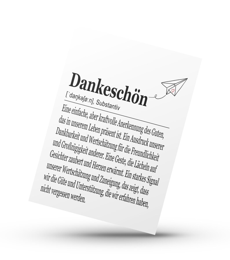 Dankeschön Karten A6 auf Leinenstrukturpapier, Definition, Dankeskarten, Danke sagen, Danksagung, Karte zum Danke sagen, Kollegen, Hochzeit Bild 8