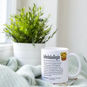 Arbeitskollegin Geschenk mit Name Personalisiert Kollegin Geschenk Abschied Dankeschön Kaffeetasse Büro Geburtstag Bild 4