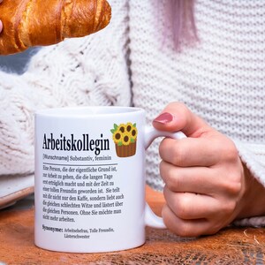 Arbeitskollegin Geschenk mit Name Personalisiert Kollegin Geschenk Abschied Dankeschön Kaffeetasse Büro Geburtstag Bild 3