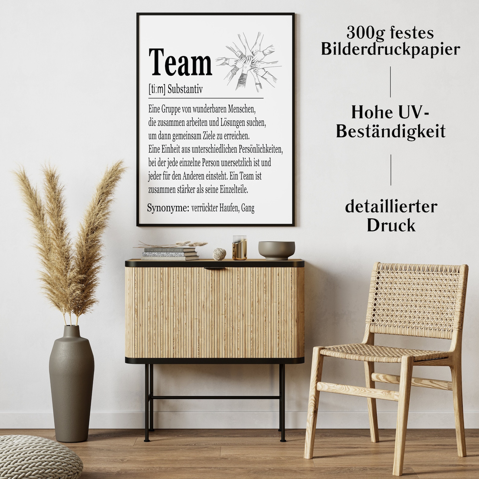 Team Geschenke Mitarbeiter Poster personalisiert Din A3 A4