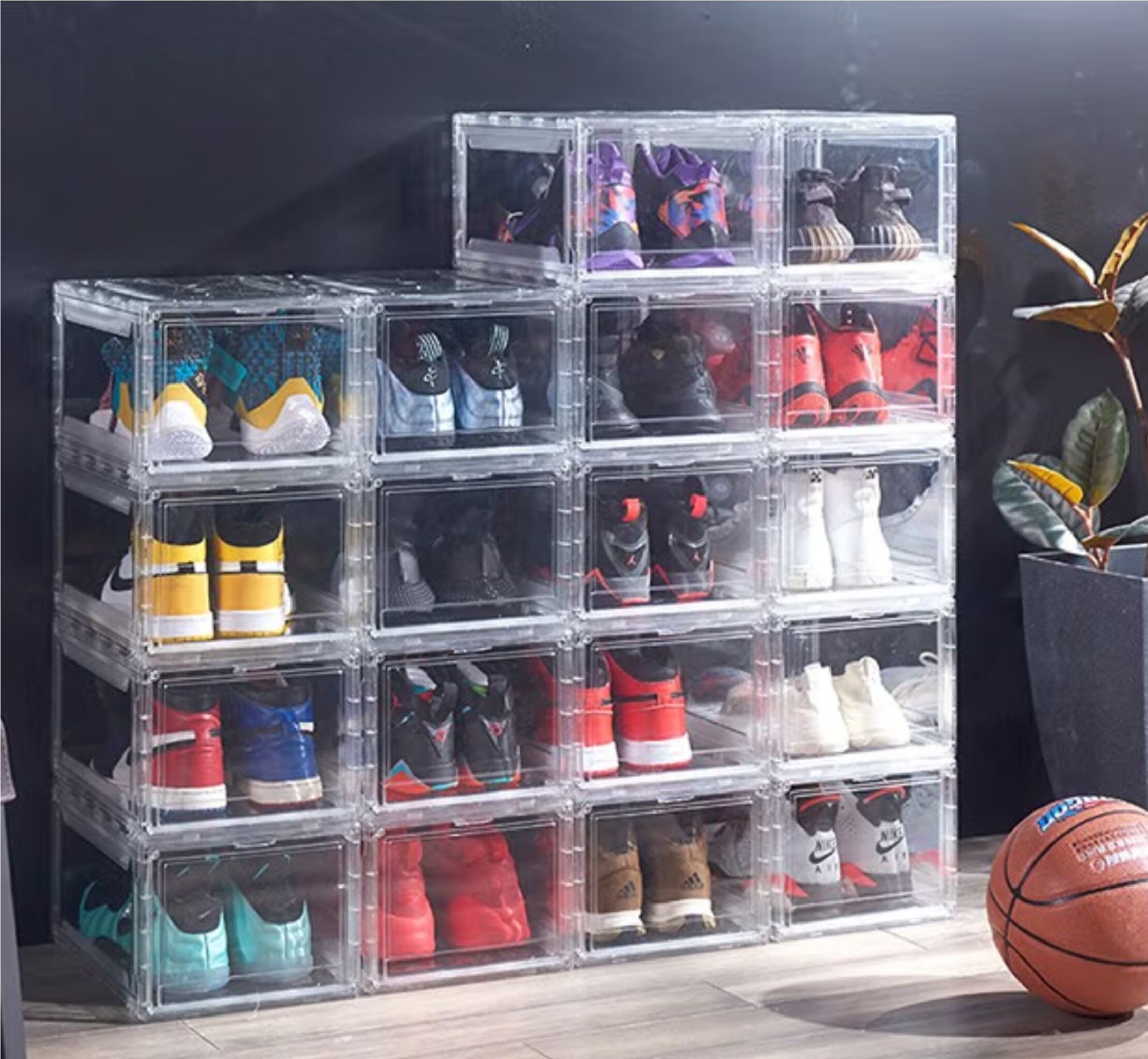 Dolls House 1:6 Scale Sneaker Display Case Clear Rack Cube Shoe