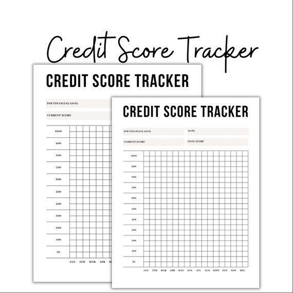 Credit Score Tracker Credit Score Log Credit Monitoring