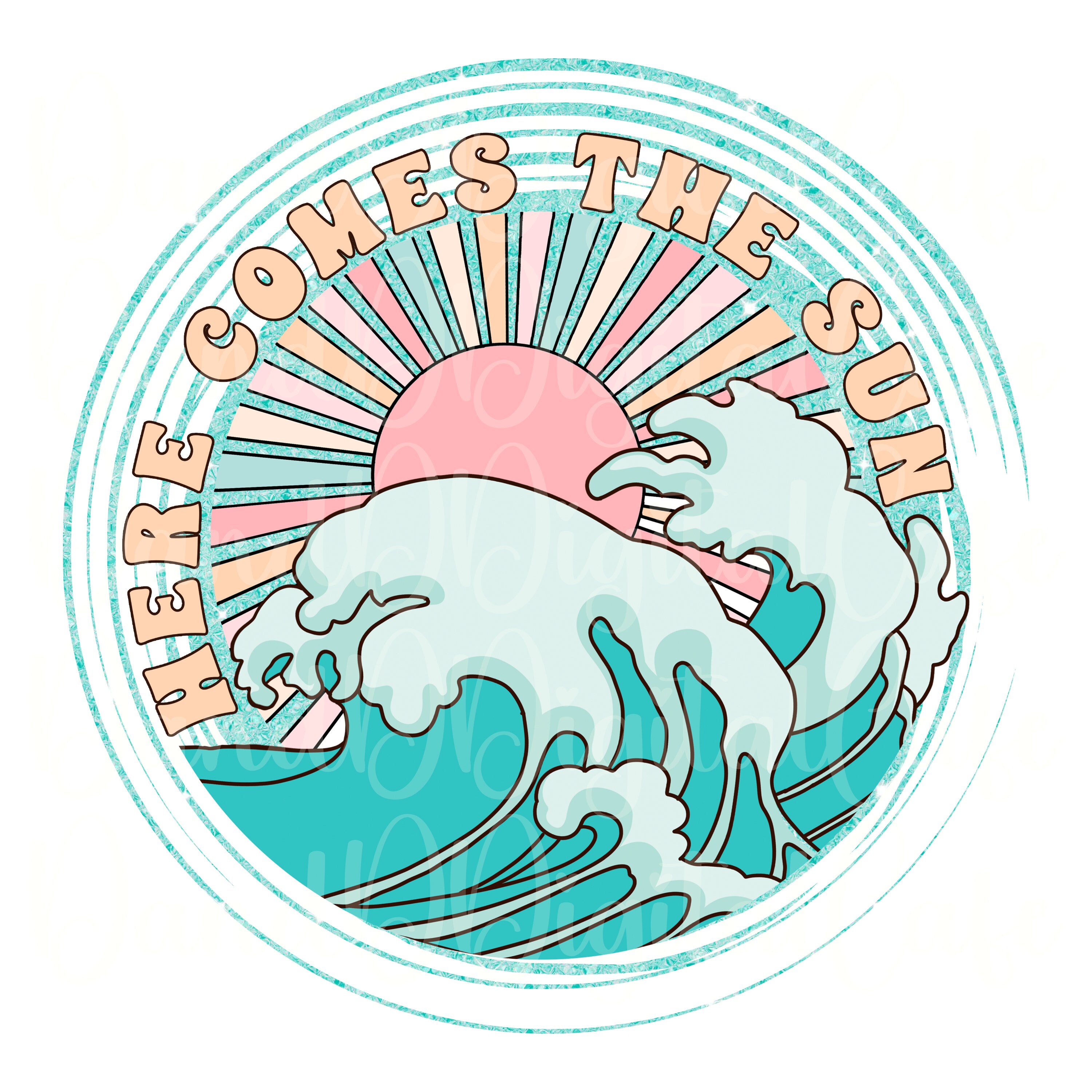 Aquí viene el sol Png Verano Png Retro Png Vintage Png - Etsy España