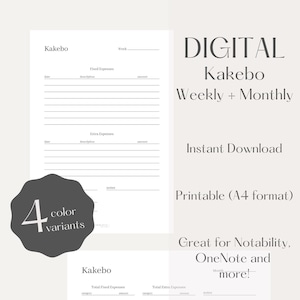 Kakebo, Instant Download, Printable, PDF - Kakebo, Download Immediato, Stampabile, PDF