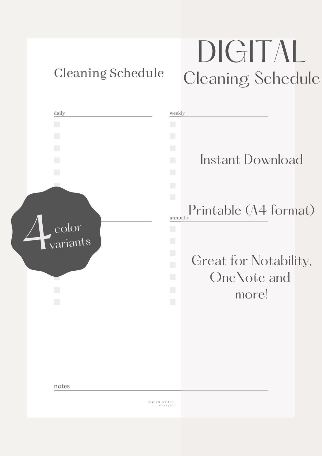 Cleaning Schedule Instant Download Printable PDF Pianificatore cleaning-schedule-instant-download-printable-pdf-pianificatore
