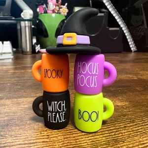 Halloween Coffee Mug Silicone Beads, Witch Hat Focal Bead, Witch Hat Silicone Bead