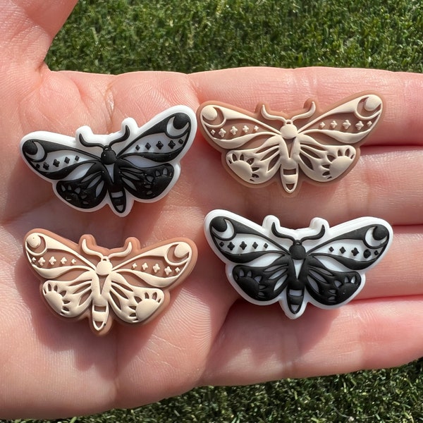 Moth Silicone Beads, Moth Focal Silicone Beads, Moth Beads, Butterfly Silicone Beads