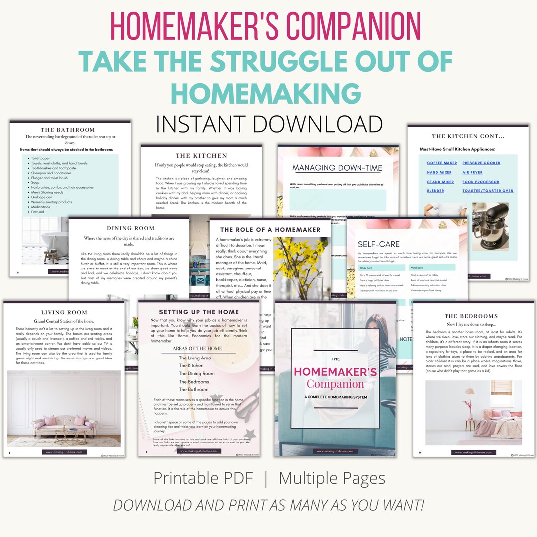 Homemaker's Companion A Complete Guide to Homemaking Etsy