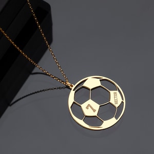 Personalized Soccer Necklace, Custom Soccer Name Necklace, Soccer Mom Necklace, Gift for Soccer Player, Soccer Gifts, Sports Necklace