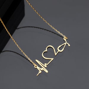 Sterling Silver Heartbeat Necklace: Personalized Pulse Pendant