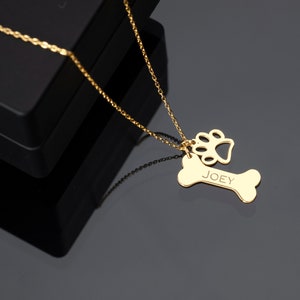 Furry Friend Necklace, Custom Dog Name Necklace, Personalized Dog Pendant, Dog Memorial Gifts, Dog Lover Gift, Unique Gift, Cute Gifts