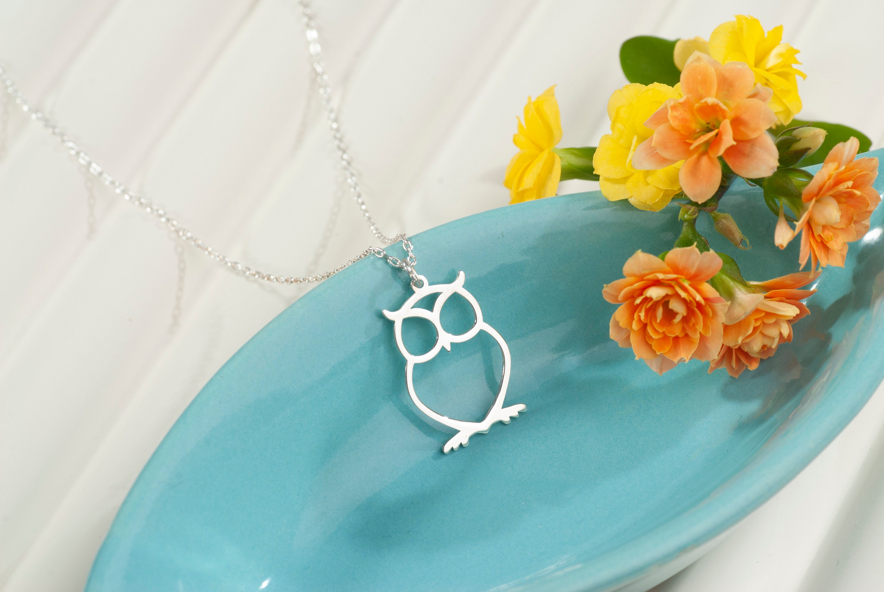 Collier Chaîne Hibou/chouette En Alliage Vieil Or – Longueur 75 Cm – Neuf Avec étiquettes