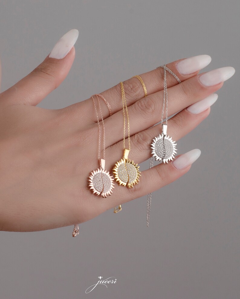 Sun Chain Locket Custom 925 Sterling Silver Sun Necklace - Personalized Name Locket - Etsy
