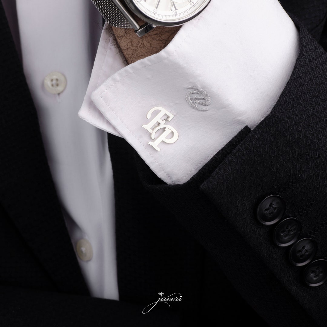 Custom Initials Lapel Pin, Personalized Solid Gold Lapel Pin, Groom