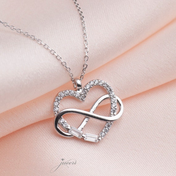 Heart shaped infinity necklace sale