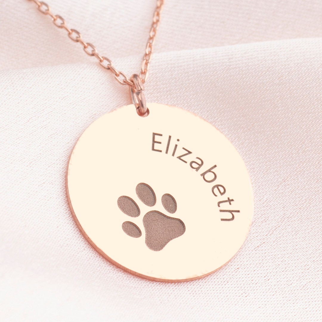 Paw Print Necklace | Personalized Dog Paw Necklace | Custom Pet ...