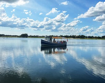 Digital Art Print Photo Lake Reflections Clouds Blue Sunny Photograph