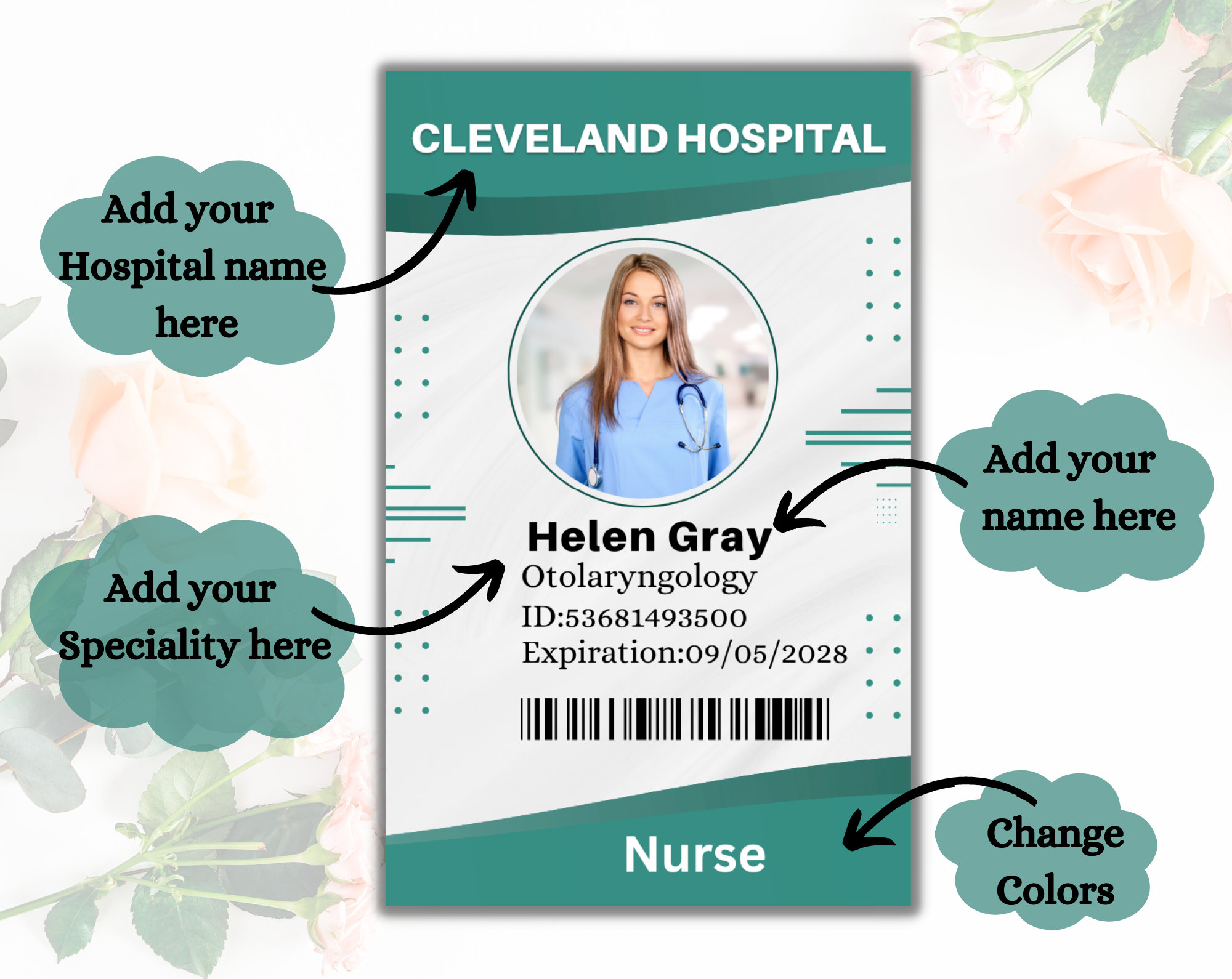 Doctor ID Badge | Doctor Name Tags | Doctor Badge Reel | Nurse ID Badge ...