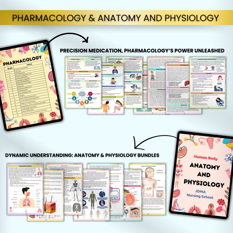 Nursing Mastery Bundle Fully Hyperlinked Nursing School Book Flashcards & Stickers Update 2024 Bundle Study notes Instant Download image 6