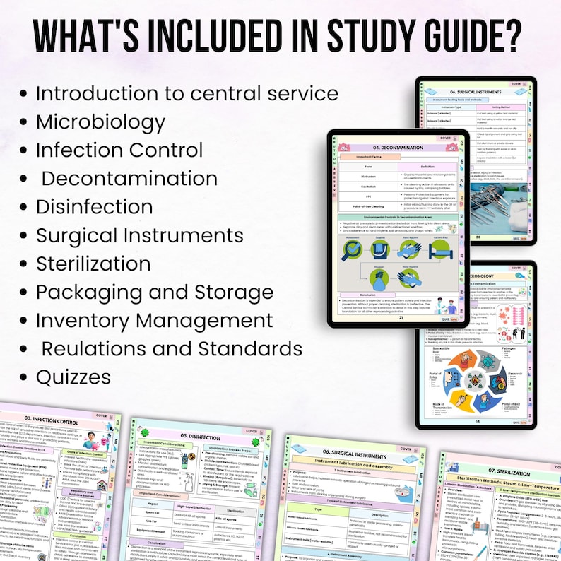 100+ CRCST Study Guide Fully Hyperlinked, Included Quizzes, Sterile ...