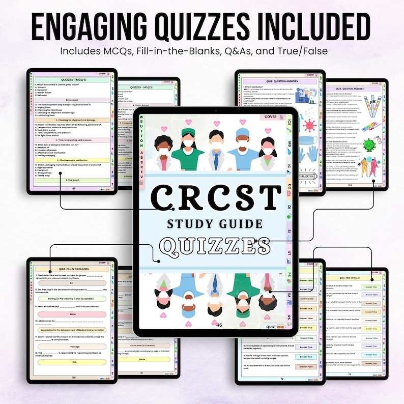 100+ CRCST Study Guide Fully Hyperlinked, Included Quizzes, Sterile ...