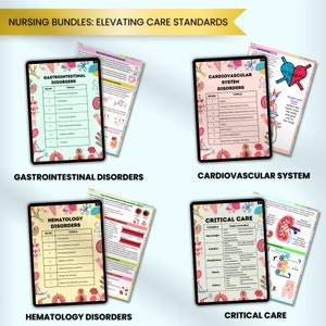 Nursing Mastery Bundle Fully Hyperlinked Nursing School Book Flashcards & Stickers Update 2024 Bundle Study notes Instant Download image 5