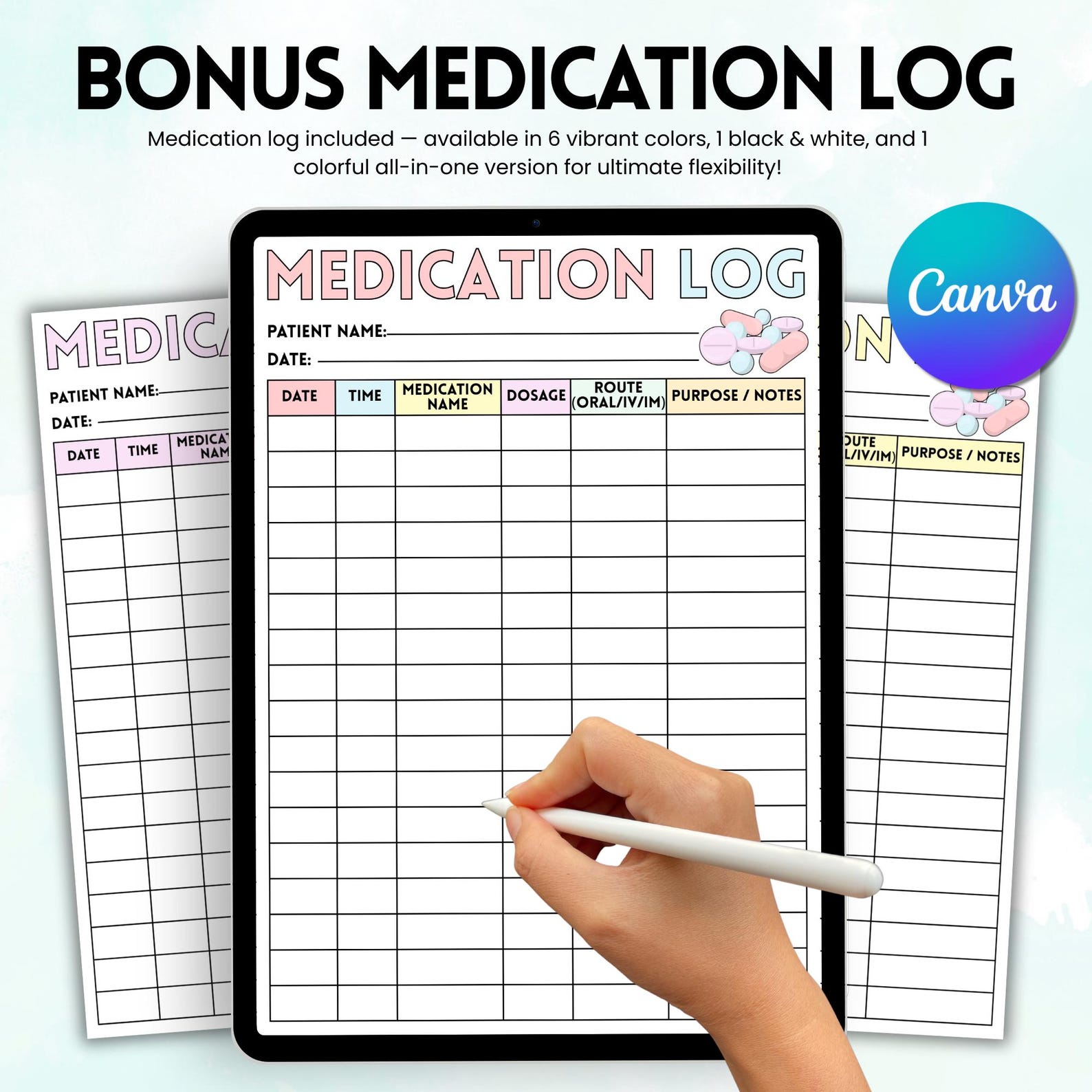 Medication Math Backgrounds Medication Math Cheat Sheet, Bonus Medication Log, Weight Based Dosage ...