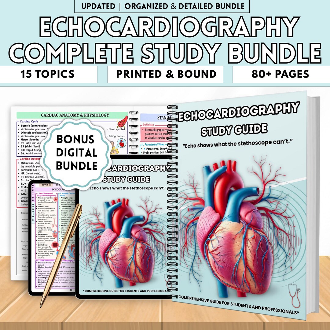 Echocardiography Study Guide Physical Book Echo Student Resource