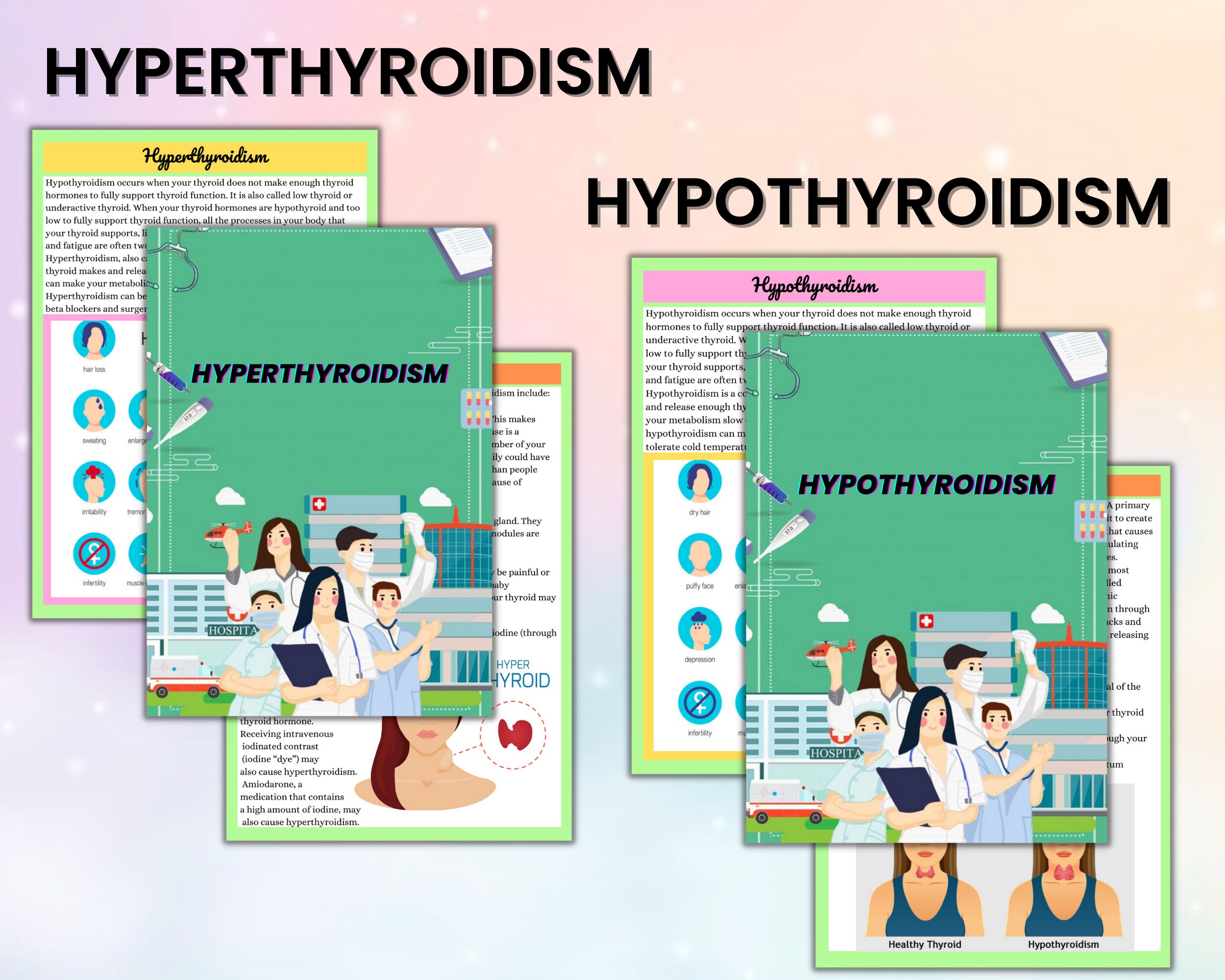 Endocrine System Bundle42page | Nursing Study Guide | Endocrine Med ...