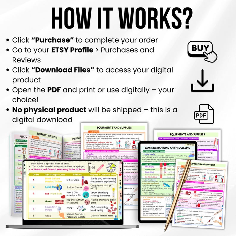 Medical Lab Tech Study Guide Phlebotomy Study Guide PDF | Blood Draw & Nursing Study Aid | Lab ...