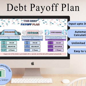 Debt Tracker | Debt Payoff Tracker | Debt Snowball | Budget Template | Budget Sheet | Excel Template | Bill Tracker | Expense Tracker
