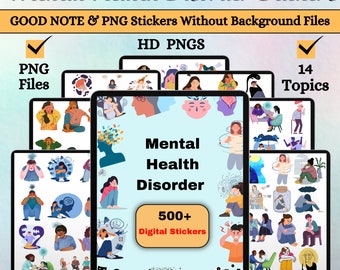 Pegatinas de Trastorno de Salud Mental / Pegatinas de Trastorno / Guía de Estudio de Enfermería / Trastorno de Salud / Guía de Estudio / Descarga Digital